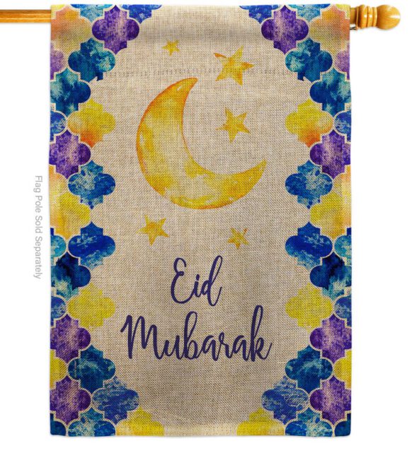 Eid Mubarak - Faith & Religious Inspirational Vertical Impressions Decorative Flags HG192393 Made In USA - Image 12