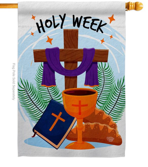 Holy Week - Faith & Religious Inspirational Vertical Impressions Decorative Flags HG192444 Made In USA - Image 2