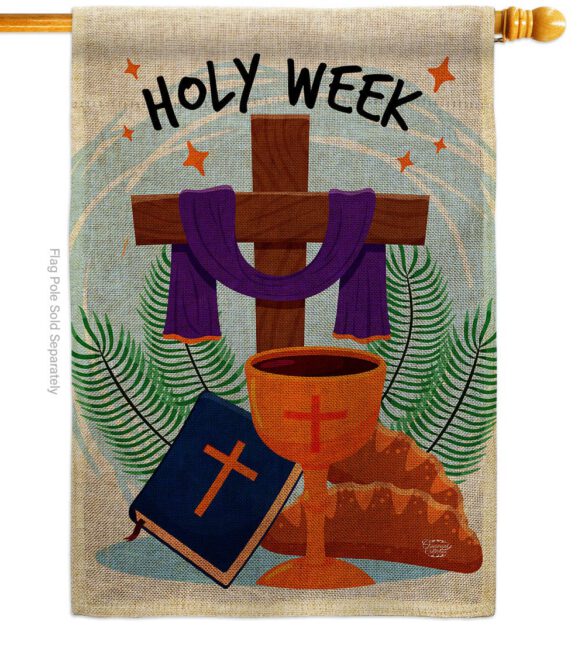 Holy Week - Faith & Religious Inspirational Vertical Impressions Decorative Flags HG192444 Made In USA - Image 12