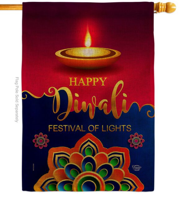 Deepawali Greeting - Faith & Religious Inspirational Vertical Impressions Decorative Flags HG192486 Made In USA - Image 12