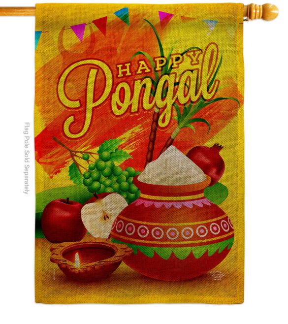 Happy Pongal - Faith & Religious Inspirational Vertical Impressions Decorative Flags HG192507 Made In USA - Image 12