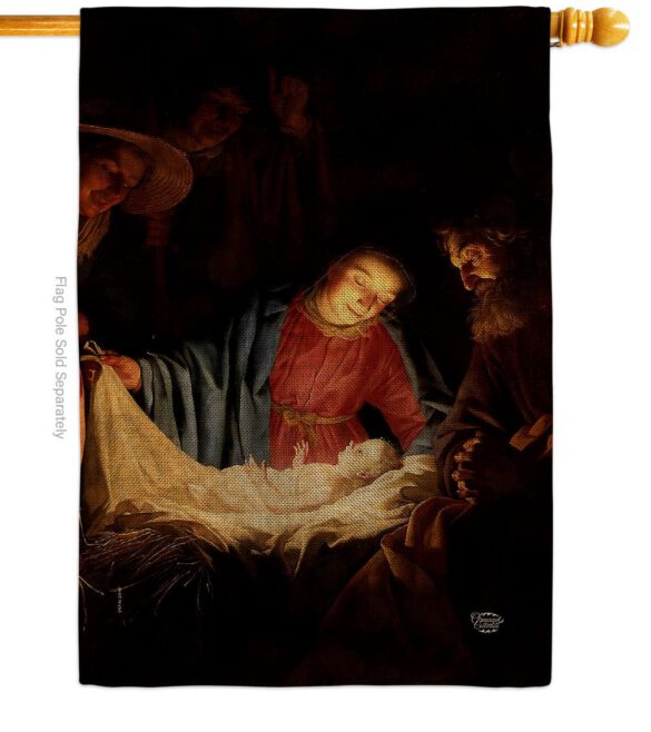Adoration of the Shepherds - Faith & Religious Inspirational Vertical Impressions Decorative Flags HG192550 Made In USA - Image 13