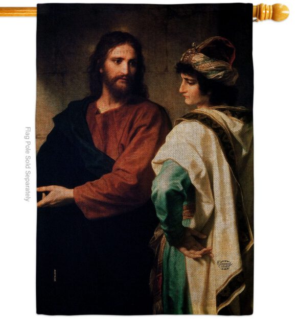 Christ And The Rich Young Ruler - Faith & Religious Inspirational Vertical Impressions Decorative Flags HG192553 Made In USA - Image 12