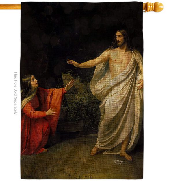 Christ's Appearance to Mary Magdalene - Faith & Religious Inspirational Vertical Impressions Decorative Flags HG192554 Made In USA - Image 12