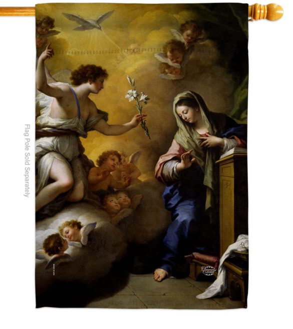 Feast of the Annunciation - Faith & Religious Inspirational Vertical Impressions Decorative Flags HG192623 Made In USA - Image 2
