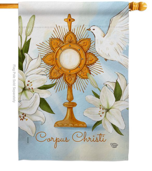 Corpus Christi - Faith & Religious Inspirational Vertical Impressions Decorative Flags HG192706 Made In USA - Image 2