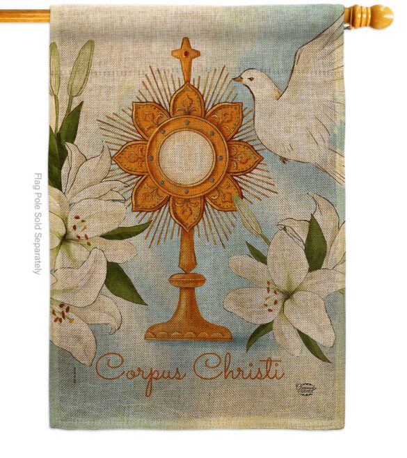Corpus Christi - Faith & Religious Inspirational Vertical Impressions Decorative Flags HG192706 Made In USA - Image 14