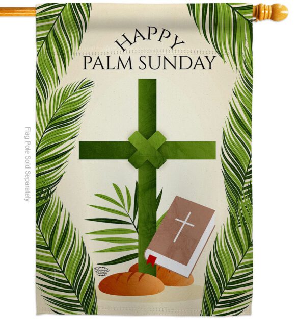 Happy Palm Sunday - Faith & Religious Inspirational Vertical Impressions Decorative Flags HG192714 Made In USA - Image 2