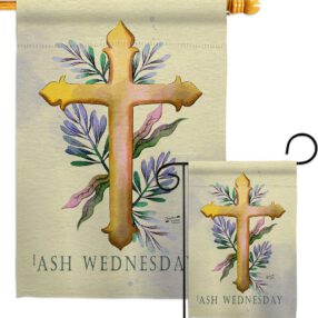 Ash Wednesday - Faith & Religious Inspirational Vertical Impressions Decorative Flags HG137428 Made In USA