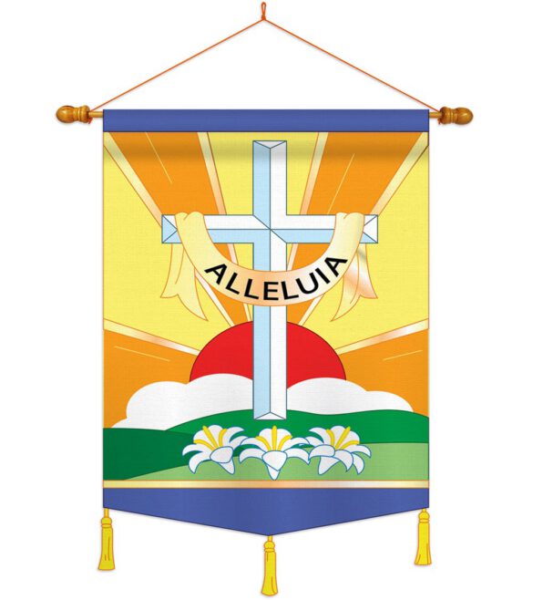 Alleluia - Faith & Religious Inspirational Vertical Applique Decorative Flags HG103030 - Image 8