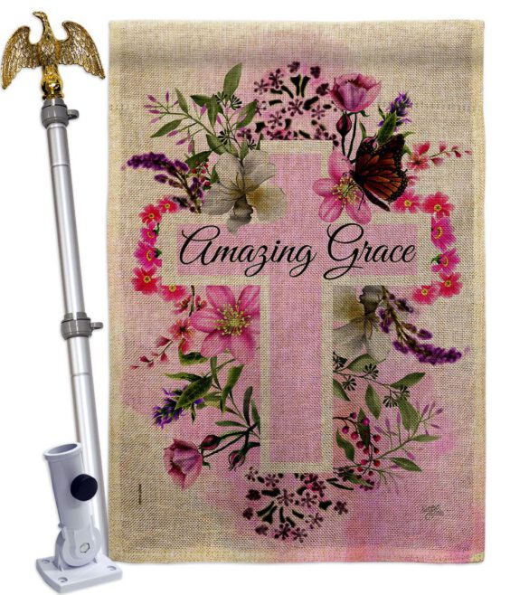 Floral Amazing Grace - Faith & Religious Inspirational Vertical Impressions Decorative Flags HG103089 Made In USA - Image 19
