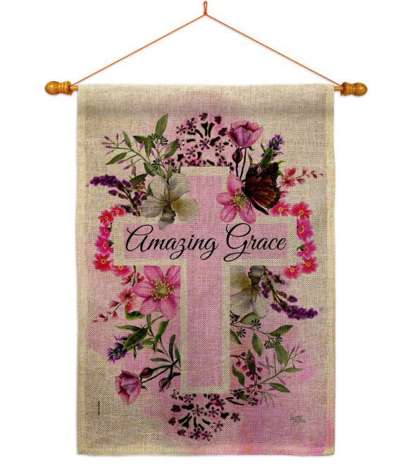 Floral Amazing Grace - Faith & Religious Inspirational Vertical Impressions Decorative Flags HG103089 Made In USA - Image 20