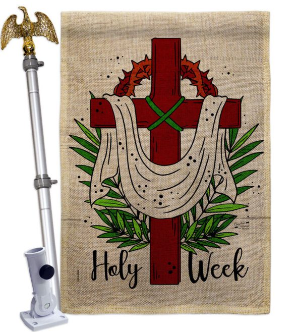 Holy Week - Faith & Religious Inspirational Vertical Impressions Decorative Flags HG137446 Made In USA - Image 19