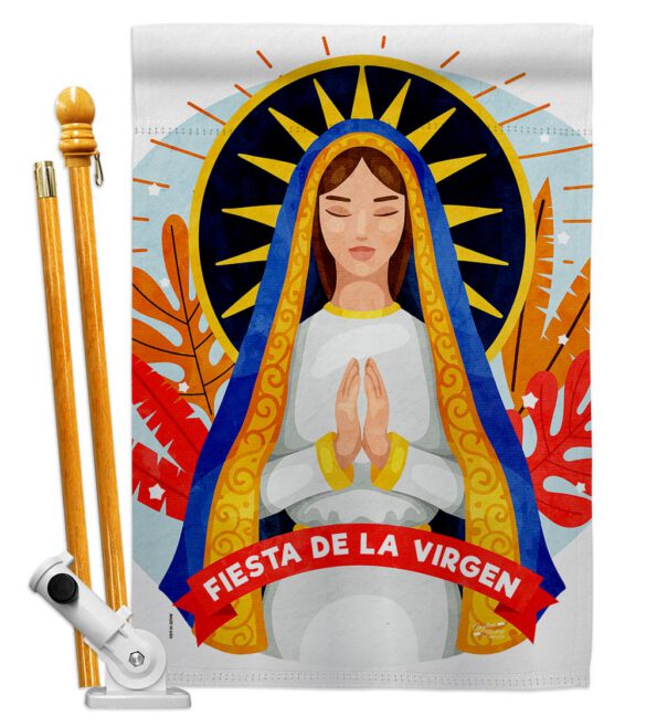 Fiesta De La Virgen - Faith & Religious Inspirational Vertical Impressions Decorative Flags HG137521 Made In USA - Image 5