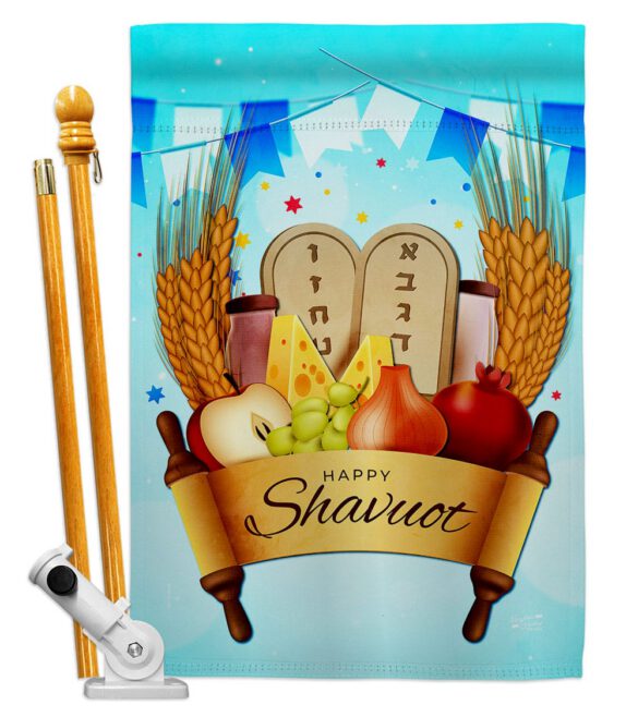 Happy Shavuot - Faith & Religious Inspirational Vertical Impressions Decorative Flags HG137531 Made In USA - Image 5