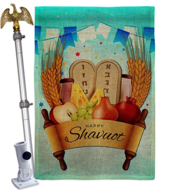 Happy Shavuot - Faith & Religious Inspirational Vertical Impressions Decorative Flags HG137531 Made In USA - Image 19
