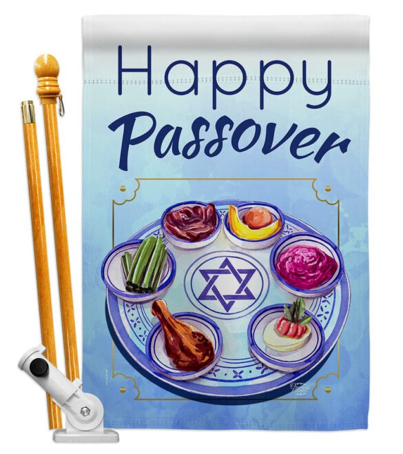 Happy Passover - Faith & Religious Inspirational Vertical Impressions Decorative Flags HG192318 Made In USA - Image 5