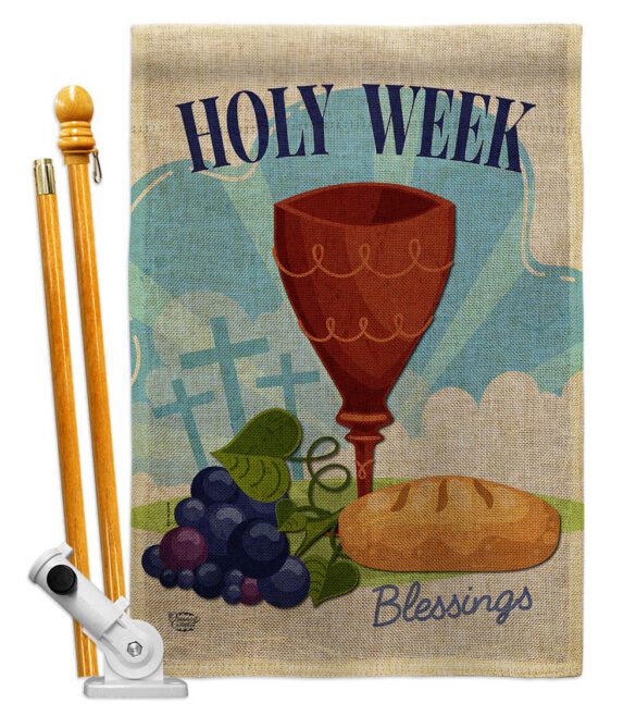 Holy Week - Faith & Religious Inspirational Vertical Impressions Decorative Flags HG192363 Made In USA - Image 15