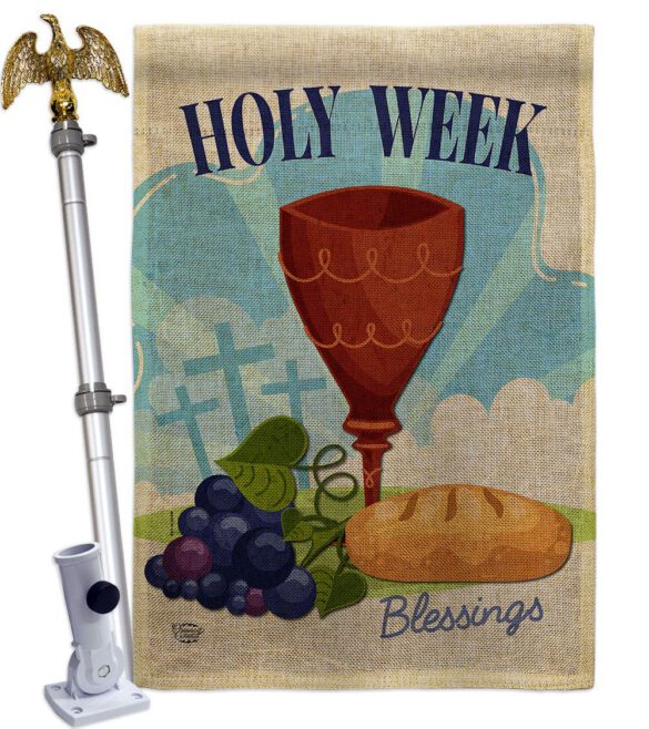 Holy Week - Faith & Religious Inspirational Vertical Impressions Decorative Flags HG192363 Made In USA - Image 19