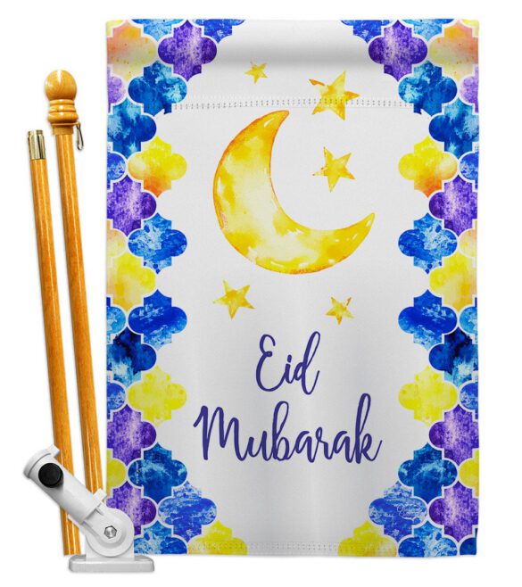 Eid Mubarak - Faith & Religious Inspirational Vertical Impressions Decorative Flags HG192393 Made In USA - Image 5