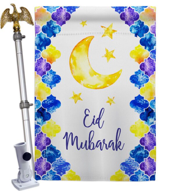 Eid Mubarak - Faith & Religious Inspirational Vertical Impressions Decorative Flags HG192393 Made In USA - Image 9