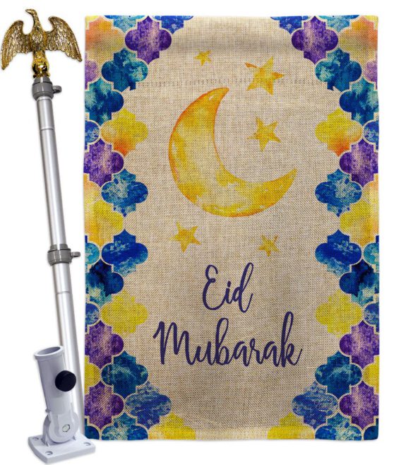 Eid Mubarak - Faith & Religious Inspirational Vertical Impressions Decorative Flags HG192393 Made In USA - Image 19