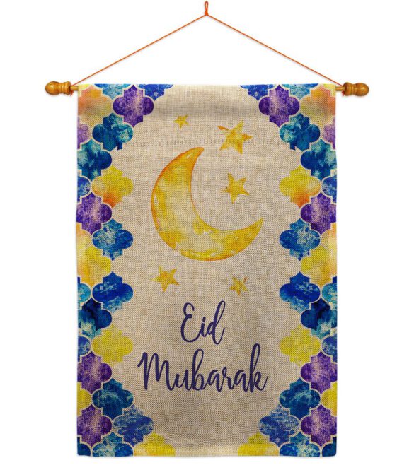 Eid Mubarak - Faith & Religious Inspirational Vertical Impressions Decorative Flags HG192393 Made In USA - Image 20