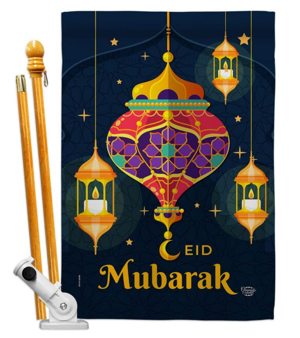 Eid Mubarak Festival - Faith & Religious Inspirational Vertical Impressions Decorative Flags HG192394 Made In USA - Image 5