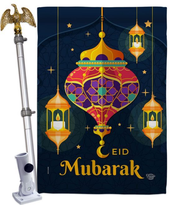 Eid Mubarak Festival - Faith & Religious Inspirational Vertical Impressions Decorative Flags HG192394 Made In USA - Image 9