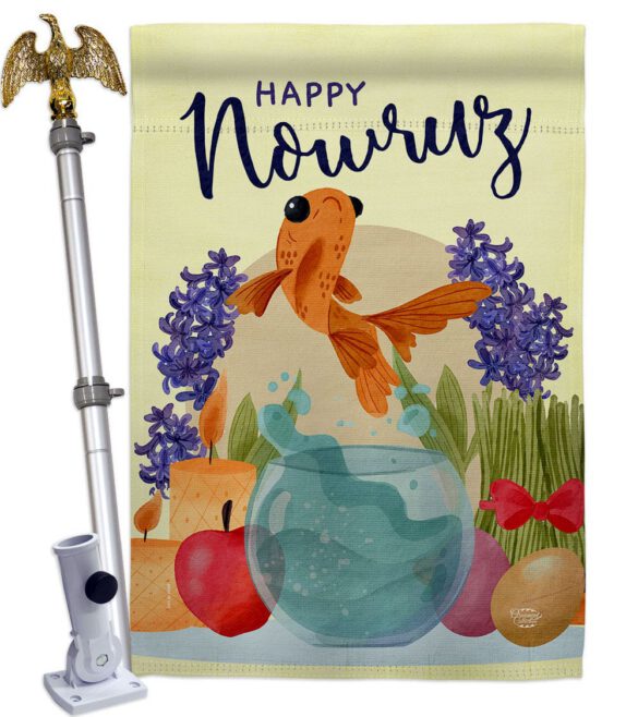 Happy Nowruz - Faith & Religious Inspirational Vertical Impressions Decorative Flags HG192442 Made In USA - Image 9