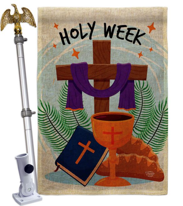 Holy Week - Faith & Religious Inspirational Vertical Impressions Decorative Flags HG192444 Made In USA - Image 19