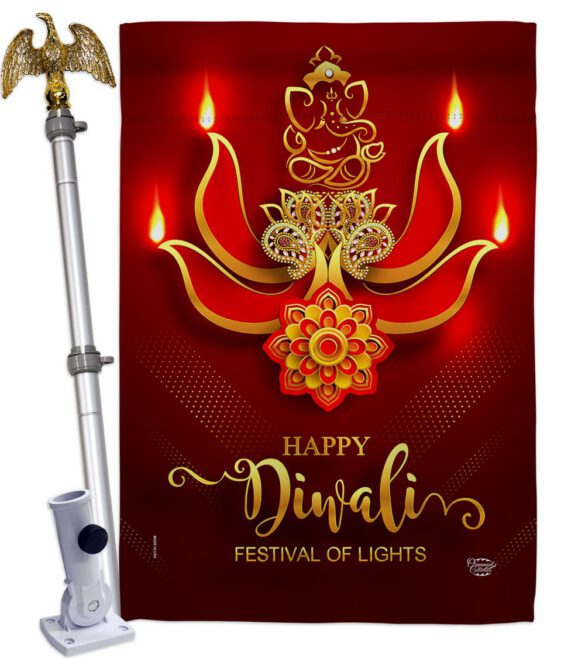 Festival of Lights - Faith & Religious Inspirational Vertical Impressions Decorative Flags HG192472 Made In USA - Image 9