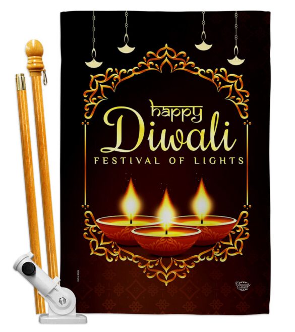 Celerate Diwali - Faith & Religious Inspirational Vertical Impressions Decorative Flags HG192473 Made In USA - Image 5