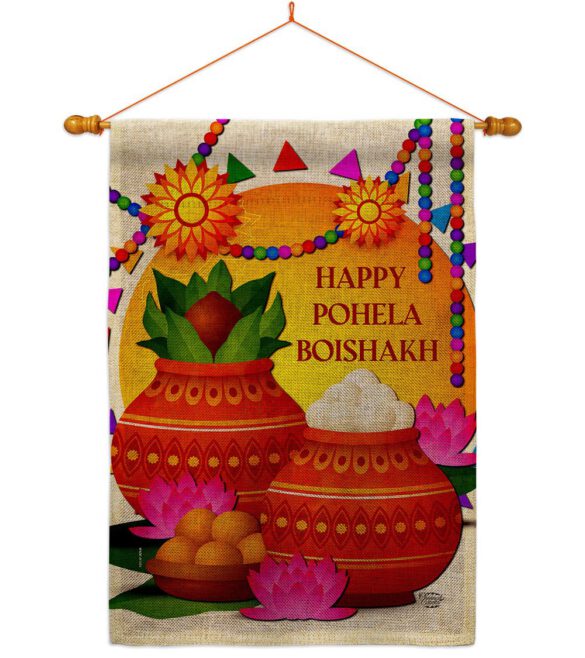 Bangla Noboborsho - Faith & Religious Inspirational Vertical Impressions Decorative Flags HG192485 Made In USA - Image 21