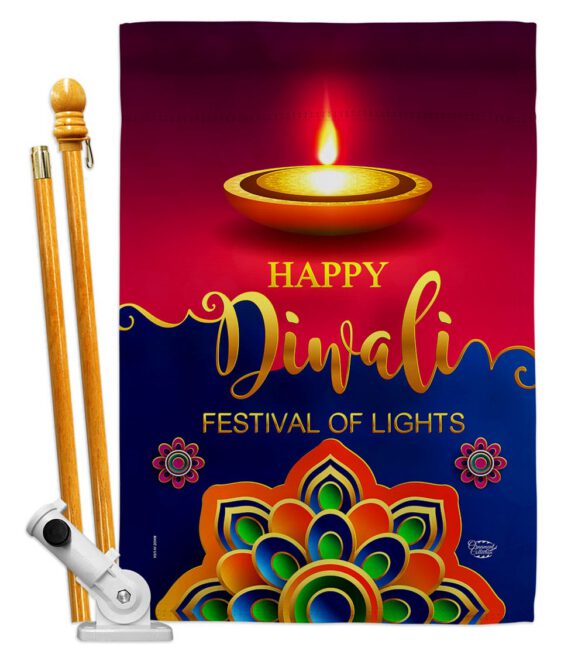 Deepawali Greeting - Faith & Religious Inspirational Vertical Impressions Decorative Flags HG192486 Made In USA - Image 5