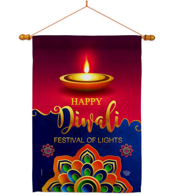 Deepawali Greeting - Faith & Religious Inspirational Vertical Impressions Decorative Flags HG192486 Made In USA - Image 10
