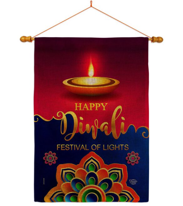 Deepawali Greeting - Faith & Religious Inspirational Vertical Impressions Decorative Flags HG192486 Made In USA - Image 20