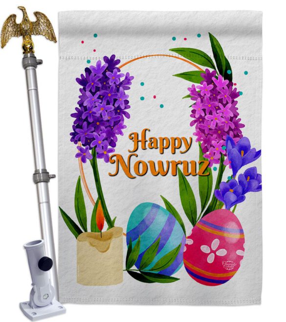 Colorful Nowruz - Faith & Religious Inspirational Vertical Impressions Decorative Flags HG192492 Made In USA - Image 9