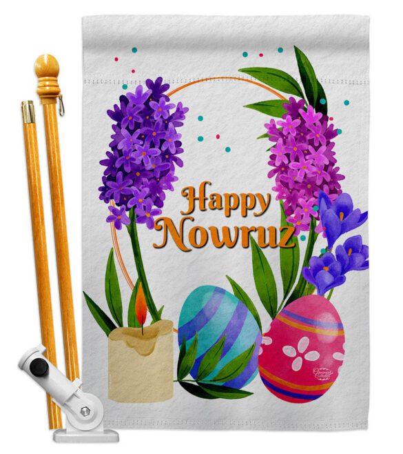 Colorful Nowruz - Faith & Religious Inspirational Vertical Impressions Decorative Flags HG192492 Made In USA - Image 5