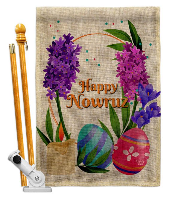 Colorful Nowruz - Faith & Religious Inspirational Vertical Impressions Decorative Flags HG192492 Made In USA - Image 15