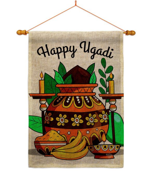 Celebrate Ugadi - Faith & Religious Inspirational Vertical Impressions Decorative Flags HG192506 Made In USA - Image 20