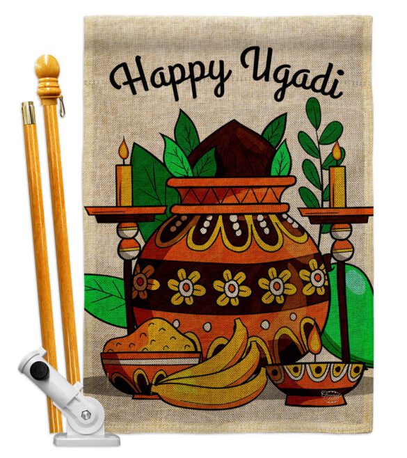 Celebrate Ugadi - Faith & Religious Inspirational Vertical Impressions Decorative Flags HG192506 Made In USA - Image 15