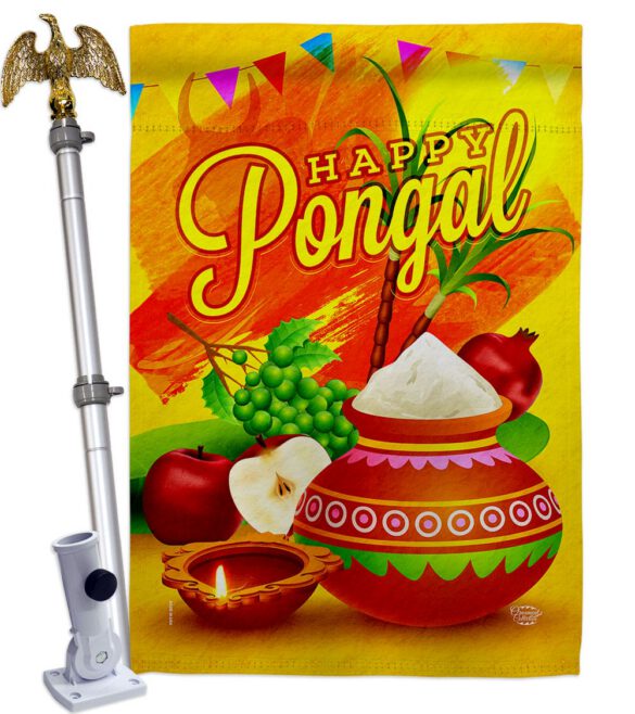 Happy Pongal - Faith & Religious Inspirational Vertical Impressions Decorative Flags HG192507 Made In USA - Image 9
