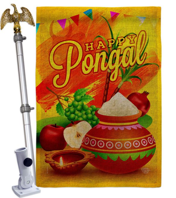 Happy Pongal - Faith & Religious Inspirational Vertical Impressions Decorative Flags HG192507 Made In USA - Image 19