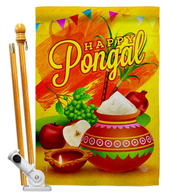 Happy Pongal - Faith & Religious Inspirational Vertical Impressions Decorative Flags HG192507 Made In USA - Image 5
