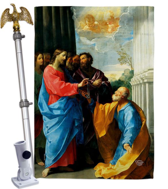 Christ Giving the Keys - Faith & Religious Inspirational Vertical Impressions Decorative Flags HG192549 Made In USA - Image 9