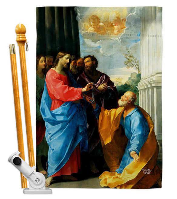 Christ Giving the Keys - Faith & Religious Inspirational Vertical Impressions Decorative Flags HG192549 Made In USA - Image 5