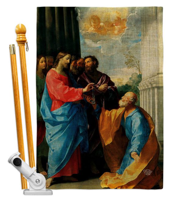 Christ Giving the Keys - Faith & Religious Inspirational Vertical Impressions Decorative Flags HG192549 Made In USA - Image 15