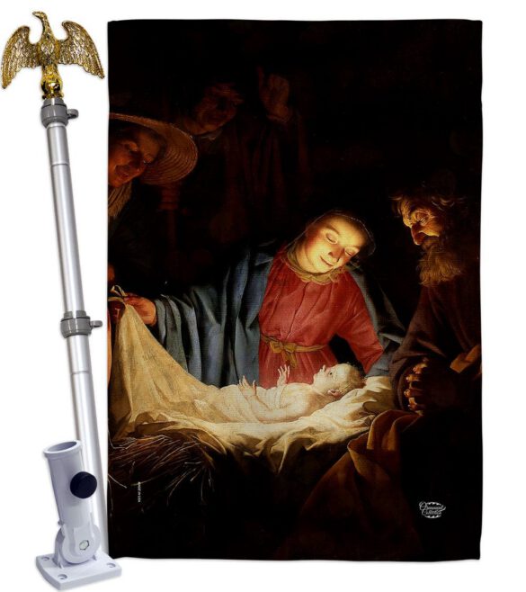 Adoration of the Shepherds - Faith & Religious Inspirational Vertical Impressions Decorative Flags HG192550 Made In USA - Image 10
