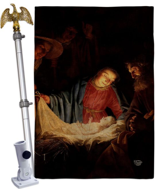 Adoration of the Shepherds - Faith & Religious Inspirational Vertical Impressions Decorative Flags HG192550 Made In USA - Image 20
